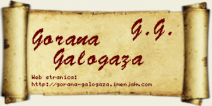 Gorana Galogaža vizit kartica